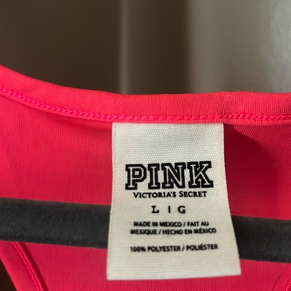 PINK Victoria's Secret Neon Pink Tank Size Large - Picture 3 of 4